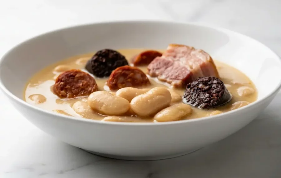 Fabada Asturiana – asturischer Bohneneintopf mit Chorizo und Morcilla